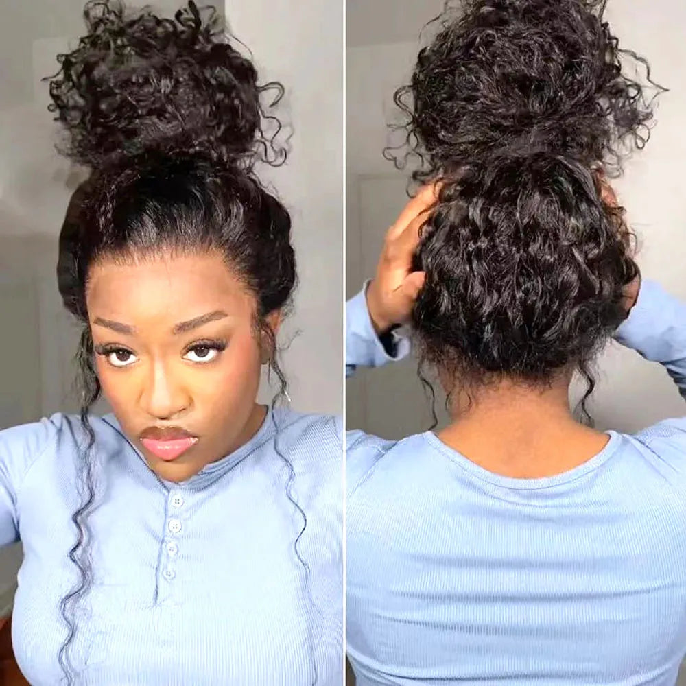 Deep Curly Wave Frontal Wig Human Hair