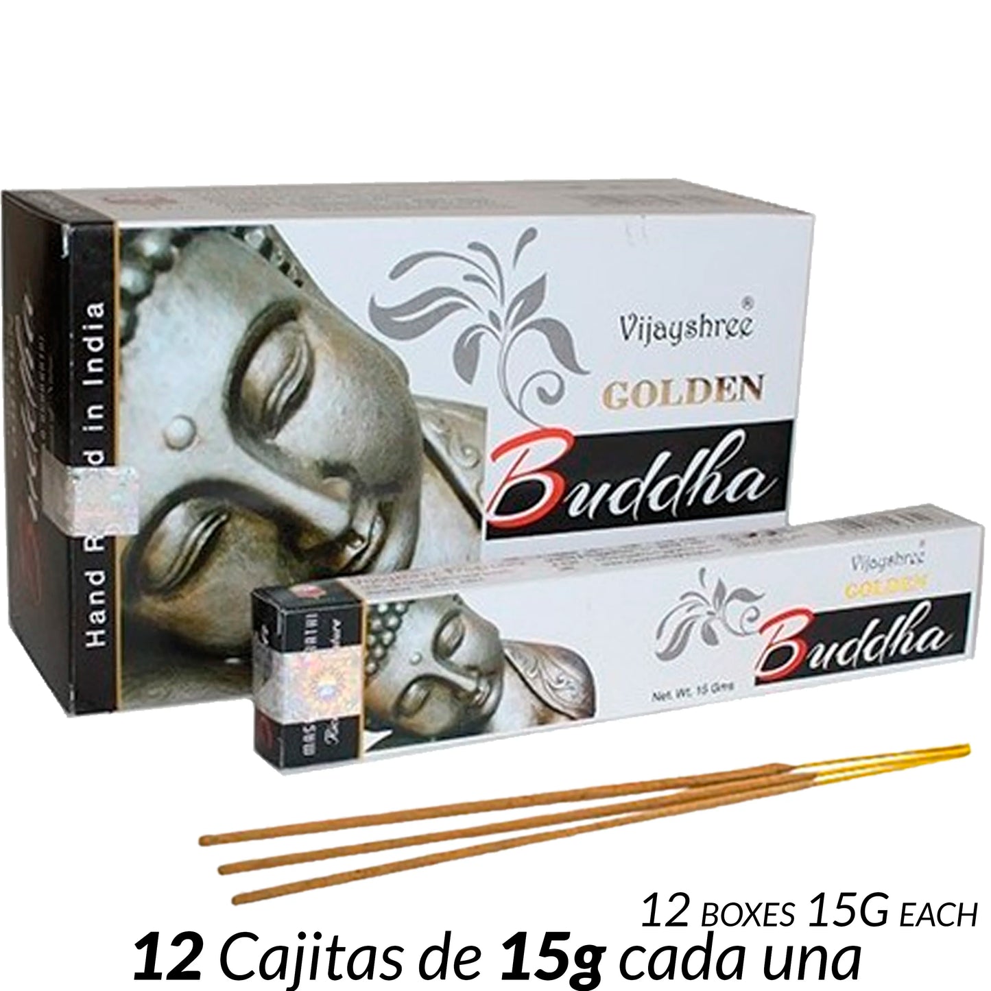 Original incense VIJAYSHREE 180g made in INDIA Golden Nag Budha Champa Chandan Cinnamon Cinnamon Himaalaya Lavender Mantra Meditation Patchouli Red Rose Energy Seven Chakra Temple White Sage