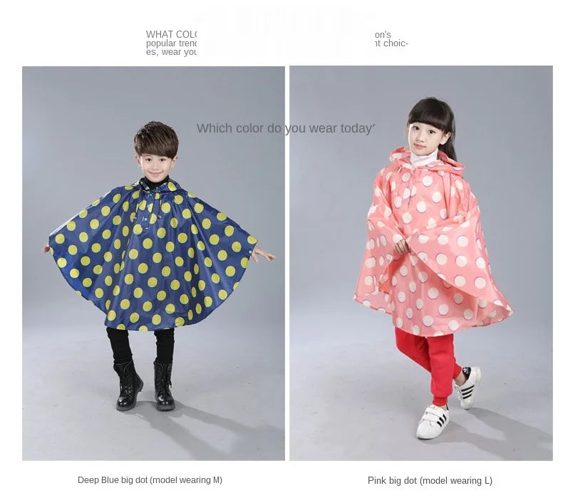 Kids Raincoat Child Rain Coat Cover Poncho Rainwear