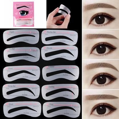 Grooming Shaping Balanced Template Eyebrow Makeup Magic Eye Brow Class Drawing Guide Eyebrow Stencil Card Template Helper