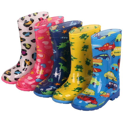 Children's High Rain Boots PVC Rainboots Waterproof