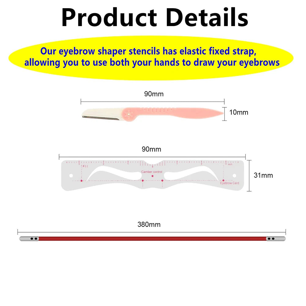 Grooming Shaping Balanced Template Eyebrow Makeup Magic Eye Brow Class Drawing Guide Eyebrow Stencil Card Template Helper