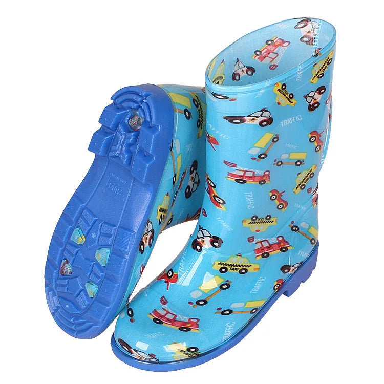 Children's High Rain Boots PVC Rainboots Waterproof