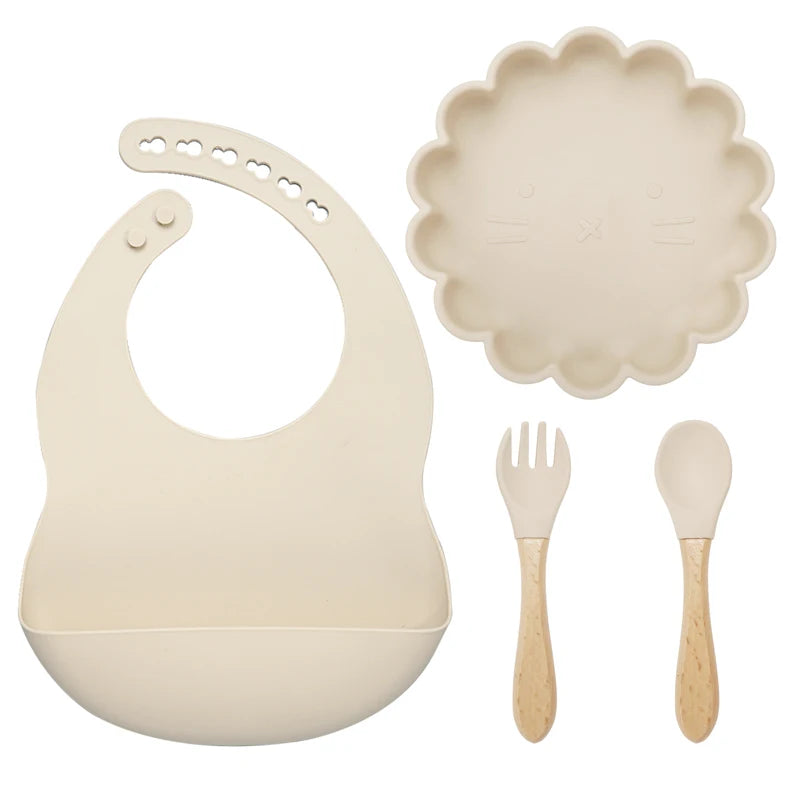 Silicone baby feeding utensils