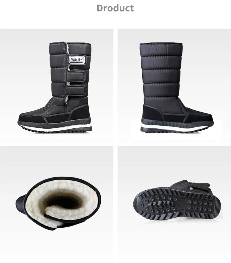 Men's Boots -40° Warm Mid-calf Snow Boots Men Winter Shoes