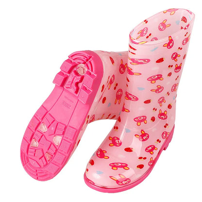 Children's High Rain Boots PVC Rainboots Waterproof