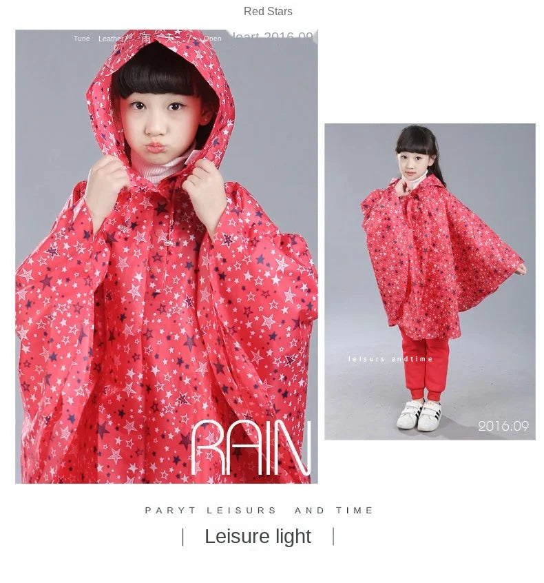 Kids Raincoat Child Rain Coat Cover Poncho Rainwear