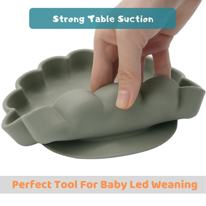 Silicone baby feeding utensils