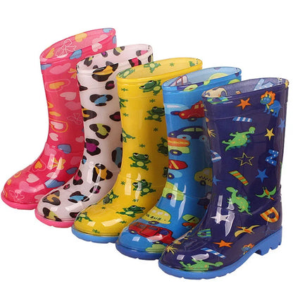 Children's High Rain Boots PVC Rainboots Waterproof