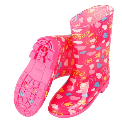 Children's High Rain Boots PVC Rainboots Waterproof