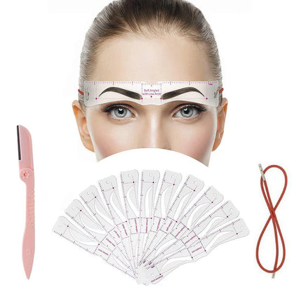 Grooming Shaping Balanced Template Eyebrow Makeup Magic Eye Brow Class Drawing Guide Eyebrow Stencil Card Template Helper