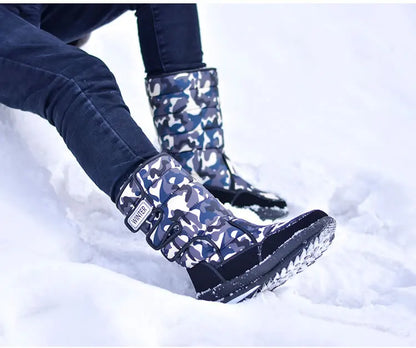 Men's Boots -40° Warm Mid-calf Snow Boots Men Winter Shoes