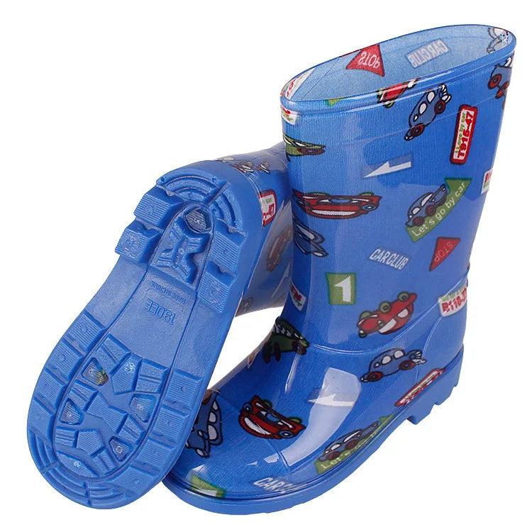 Children's High Rain Boots PVC Rainboots Waterproof