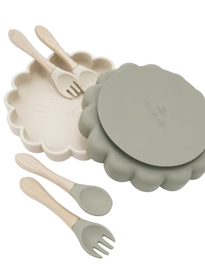 Silicone baby feeding utensils