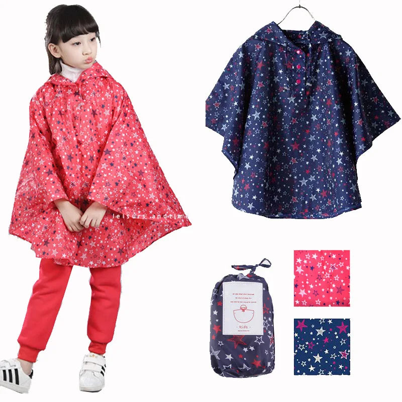 Kids Raincoat Child Rain Coat Cover Poncho Rainwear