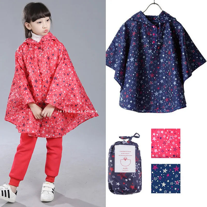 Kids Raincoat Child Rain Coat Cover Poncho Rainwear