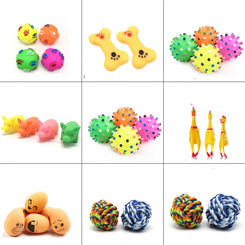 1PC Rubber Squeak Toys for Dog Toys Tooth Grinding & Training Toy