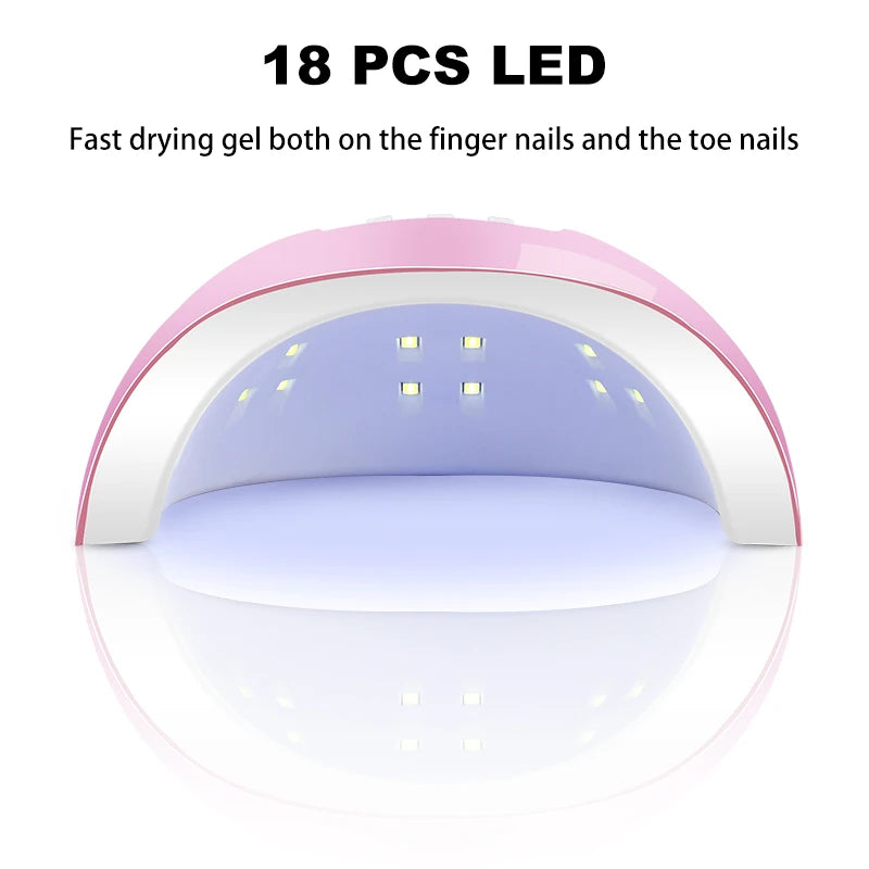 Gel Nail Polish Kit With UV Nail Lamp Electric