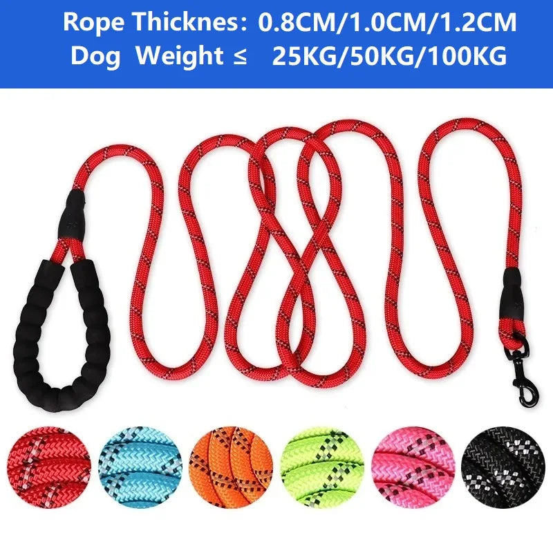 120/150/200/300CM Strong Leashes for Dogs Soft Handle Dog Leash Reinforced Leash for Small Medium Large Dogs