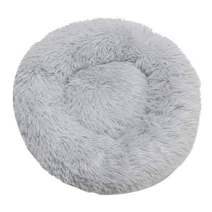 Fluffy Dog Bed For Large Round Dog Bed Super Soft Cat House Plush Cat Nest Winter Warm Dog Pet Bed