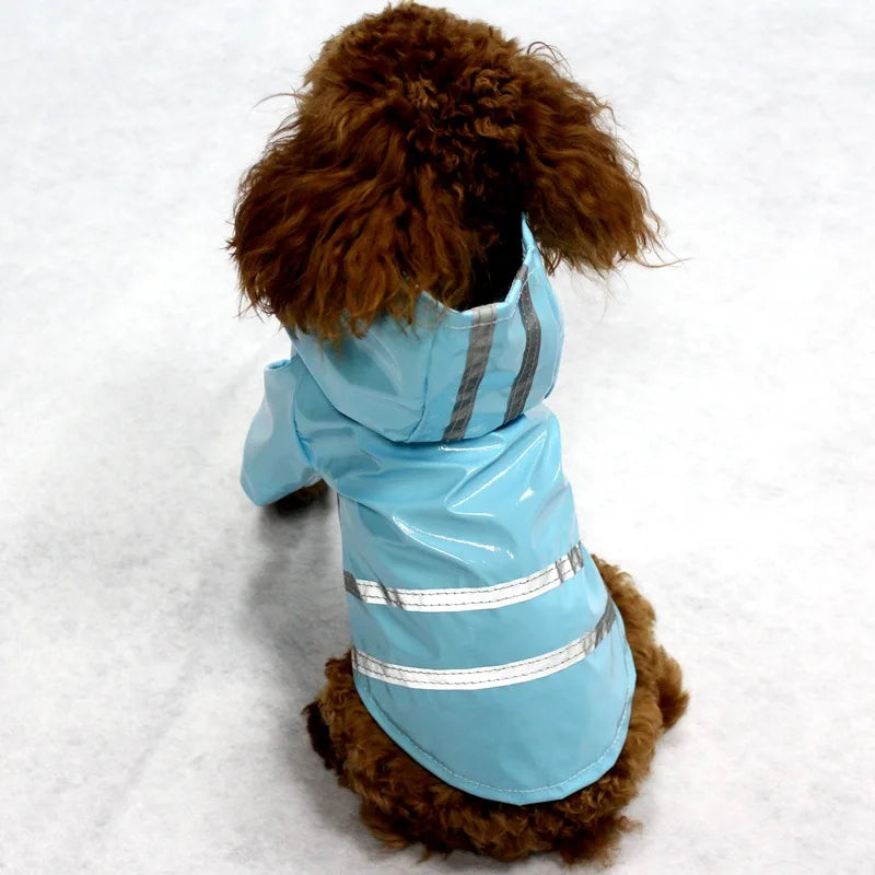 Dog Raincoat Reflective Waterproof Snowproof Pet Coat for Small Puppy