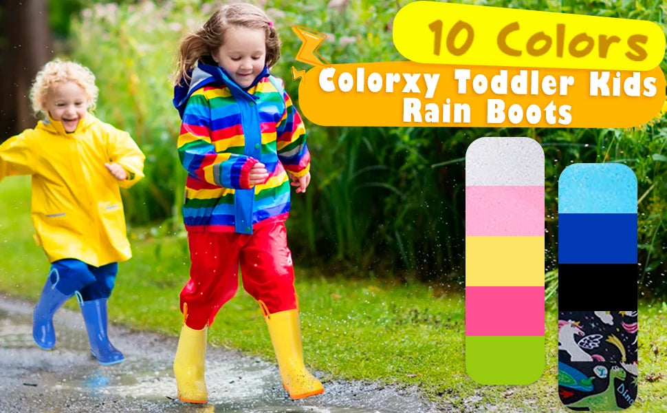 Kids Rain Boots With Handles Rain Shoes For Kids