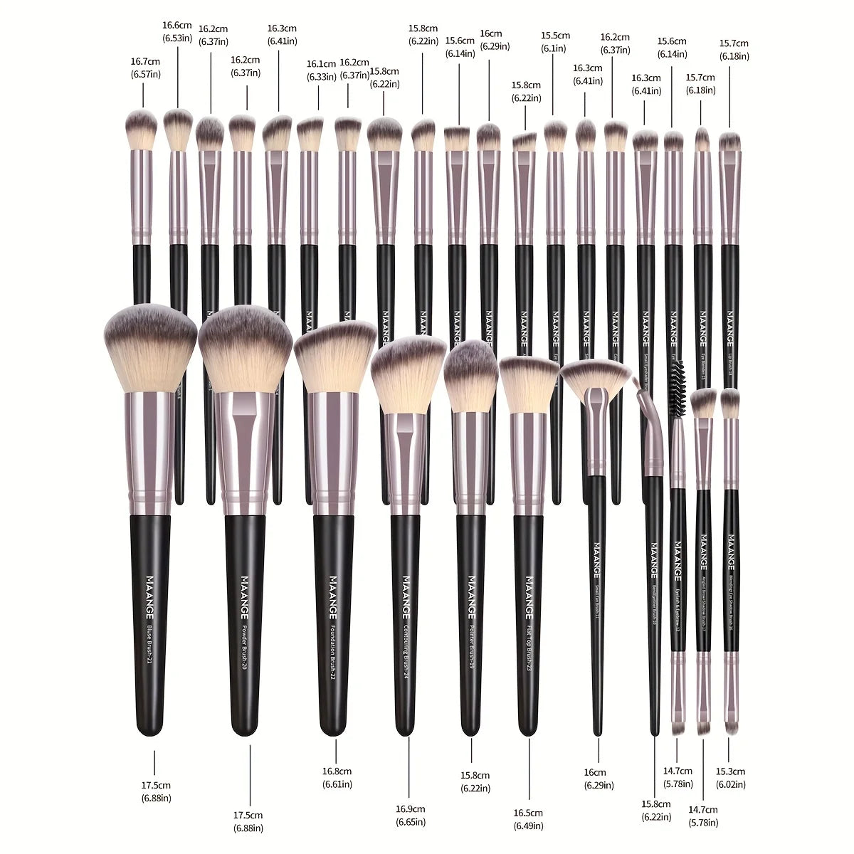 30pcs Professional Makeup Brush Eye Shadows Beauty Tools with Bag