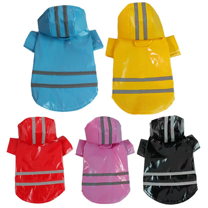 Dog Raincoat Reflective Waterproof Snowproof Pet Coat for Small Puppy