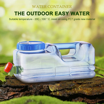 5.5L/10L Capacity Outdoor Water Bucket Portable Water Tank Container with Faucet Driving Water Tank Picnic Camping Accsesorios