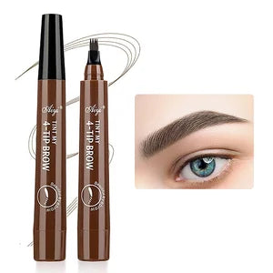 Four-pronged eyebrow pencil, four-end, long-lasting, non-smudged, water-resistant, anti-smudged eyebrow pencil