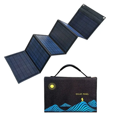 Folding Bag 10-100W Solar Panel Portable USB+DC Output Solar Charger Outdoor Power Supply Mobile Phone Generator