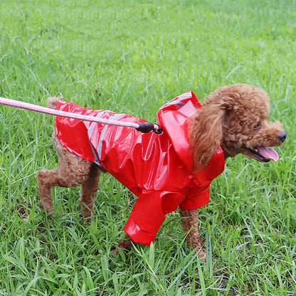 Dog Raincoat Reflective Waterproof Snowproof Pet Coat for Small Puppy