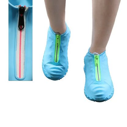 Rubber Shoes Cover Zippers Reusable Waterproof Shoes Covers