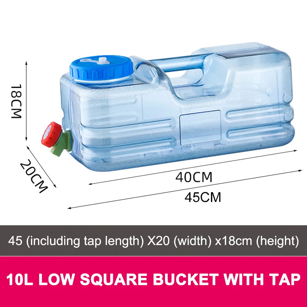 5.5L/10L Capacity Outdoor Water Bucket Portable Water Tank Container with Faucet Driving Water Tank Picnic Camping Accsesorios