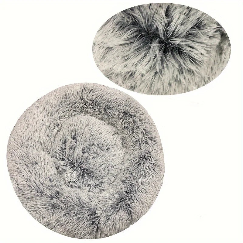 Fluffy Dog Bed For Large Round Dog Bed Super Soft Cat House Plush Cat Nest Winter Warm Dog Pet Bed