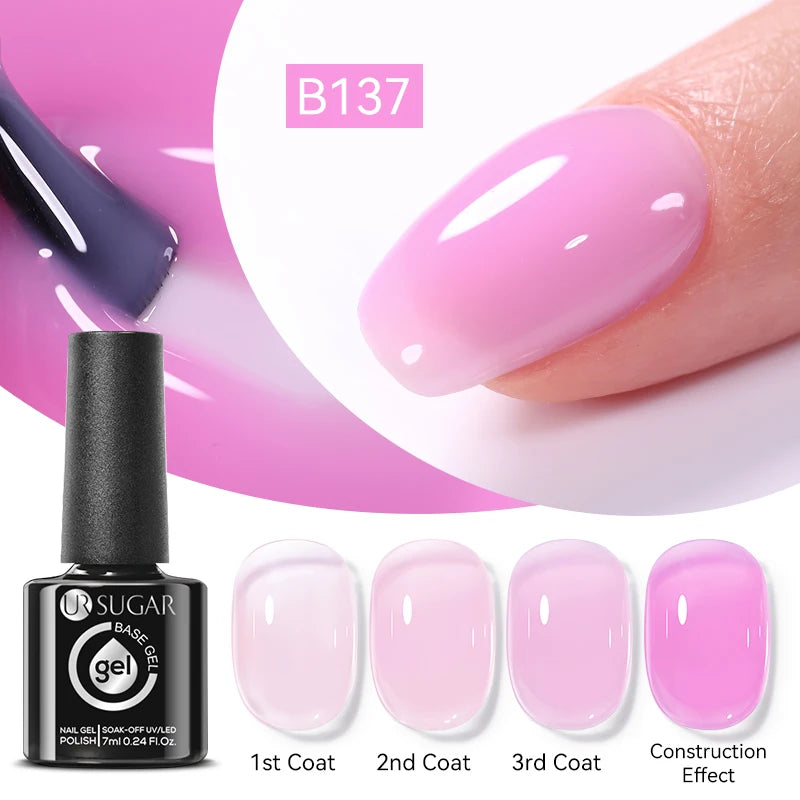 7ML Fiber Rubber Base Gel for Broken Nail Repaired Fiberglass