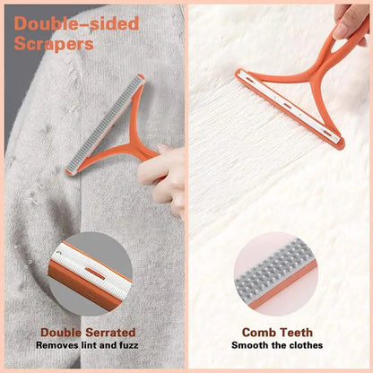 Silicone Double Sided Pet Hair Remover Cleaner Fabric Shaver Scraper Clothes Carpet