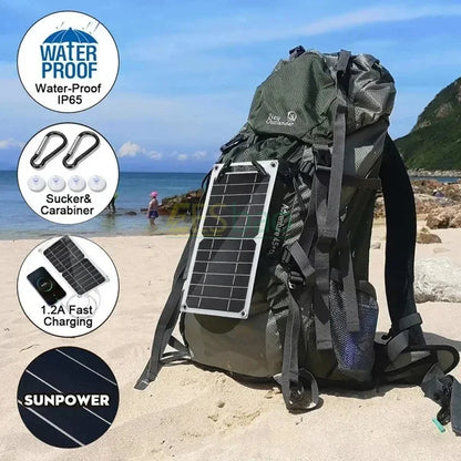 Folding Bag 10-100W Solar Panel Portable USB+DC Output Solar Charger Outdoor Power Supply Mobile Phone Generator