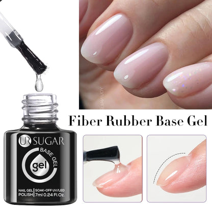 7ML Fiber Rubber Base Gel for Broken Nail Repaired Fiberglass