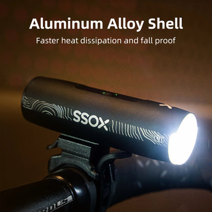 XOSS 1200 Lm Bike Light XL1200 Headlight Waterproof Type-C Rechargeable Front Lamp Bicycle Light Aluminum Ultralight Flashlight