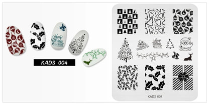 KADS Nail Stamp Flowers Nail Stamping Plates Stainless Steel Nail Art Image Plate Stamp Template Stencil Tools