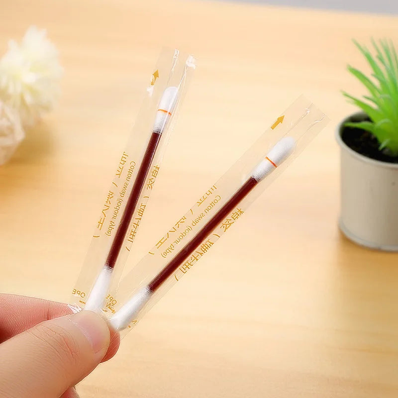 Disposable Iodine Cotton Swab Independent Pack Iodophor Swab Sticks Adult Children Baby Outdoor Family Daily Safety Survival