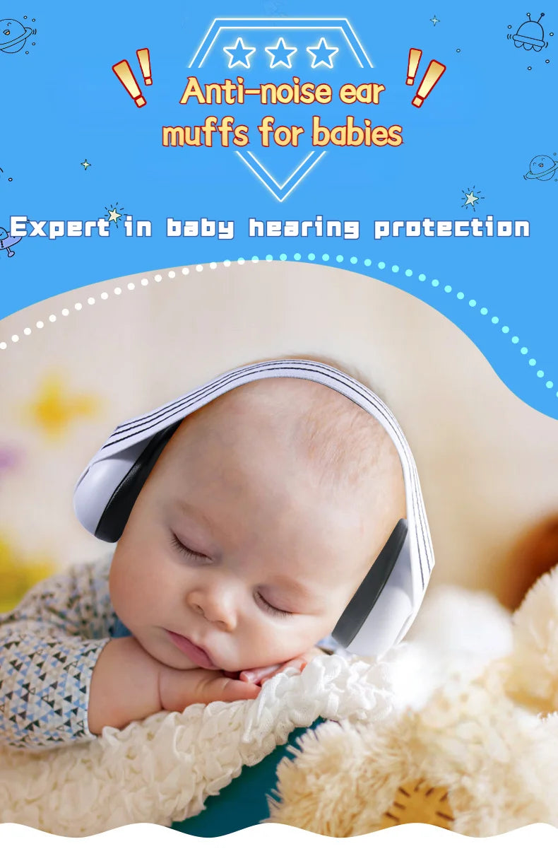 Ear Protection Kids' Outdoor Sleep and Airplane Anti-noise Earmuffs Cache-oreilles anti-bruit pour enfants