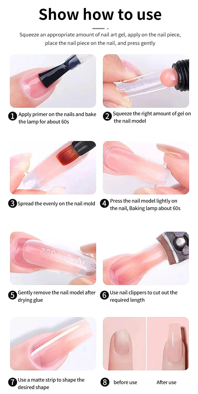 Gel Nail Polish Kit With UV Nail Lamp Electric