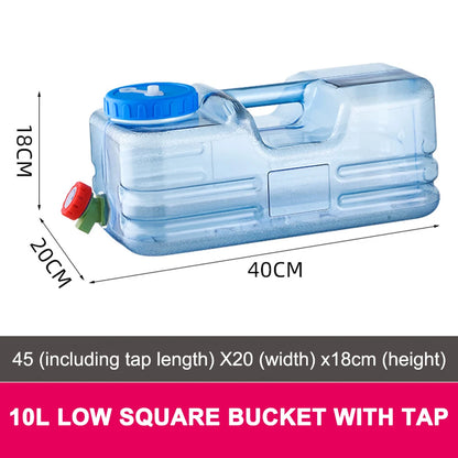 5.5L/10L Capacity Outdoor Water Bucket Portable Water Tank Container with Faucet Driving Water Tank Picnic Camping Accsesorios