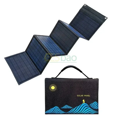 Folding Bag 10-100W Solar Panel Portable USB+DC Output Solar Charger Outdoor Power Supply Mobile Phone Generator