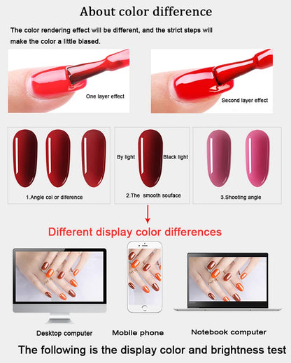 Gel Nail Polish Kit With UV Nail Lamp Electric