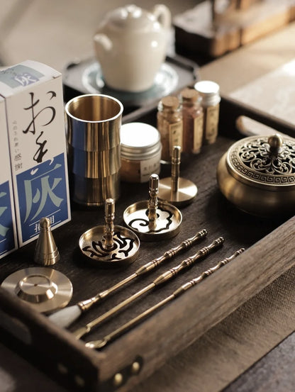 Brass Incense Making Kit Wax Melt Incense Burner Portable DIY Handmade Fragrance Seal Moulding Tools Incense Accessories