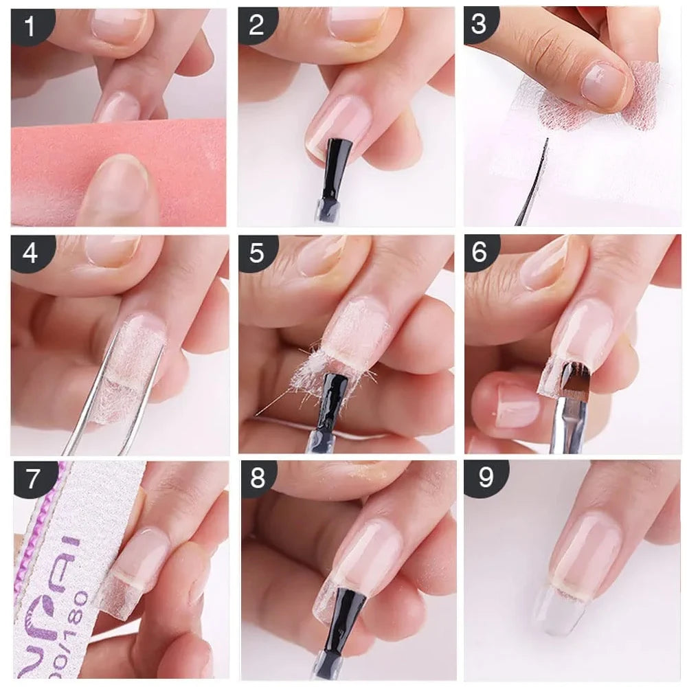 10/20/50Pcs Nail Extension Silk Fiberglass