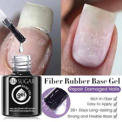 7ML Fiber Rubber Base Gel for Broken Nail Repaired Fiberglass